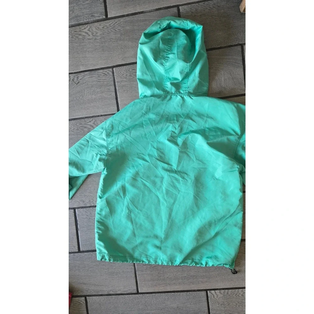 Dutch Bros Coffee Windbreaker‎ Jacket Large Aqua Teal Employee Exclusive